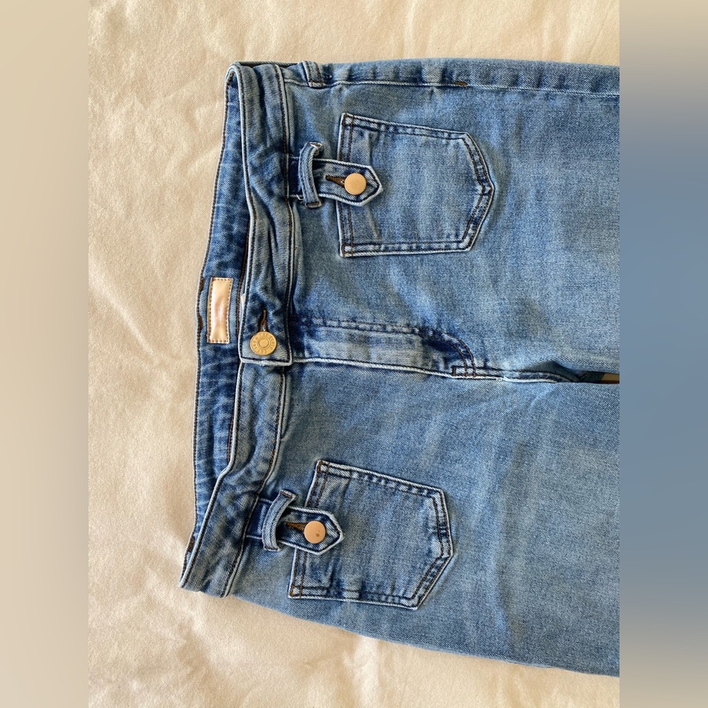 Kut from the Kloth Charlotte High Rise Wide Leg Blue Straight Jeans Women’s 12 - Picture 9 of 14
